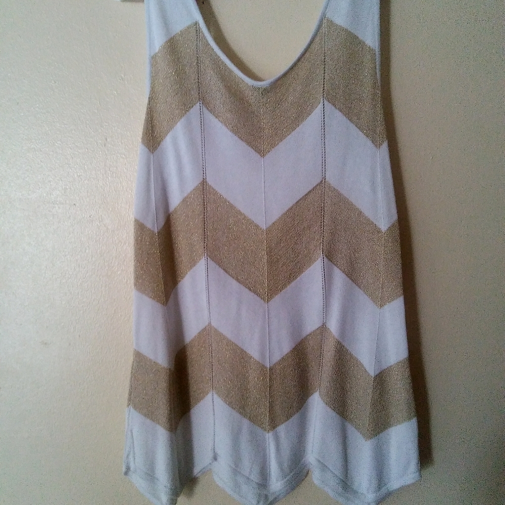 Berek Gold and White chevron tank